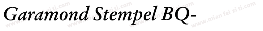 Garamond Stempel BQ字体转换